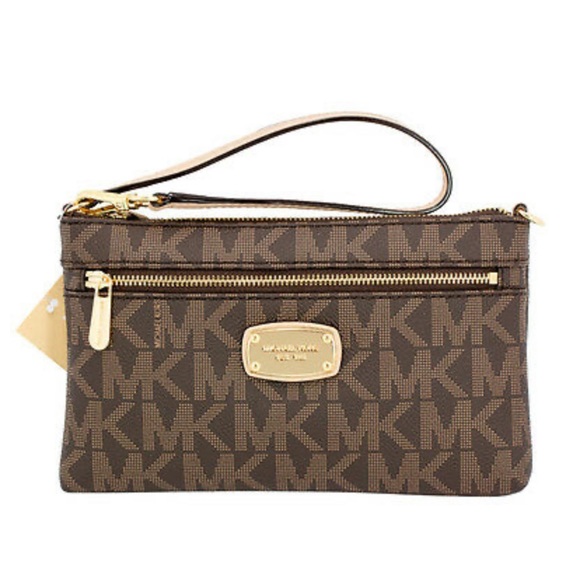 Michael Kors Handbags - BOGO!Michael Kors Large Jet Set Signature Wristlet